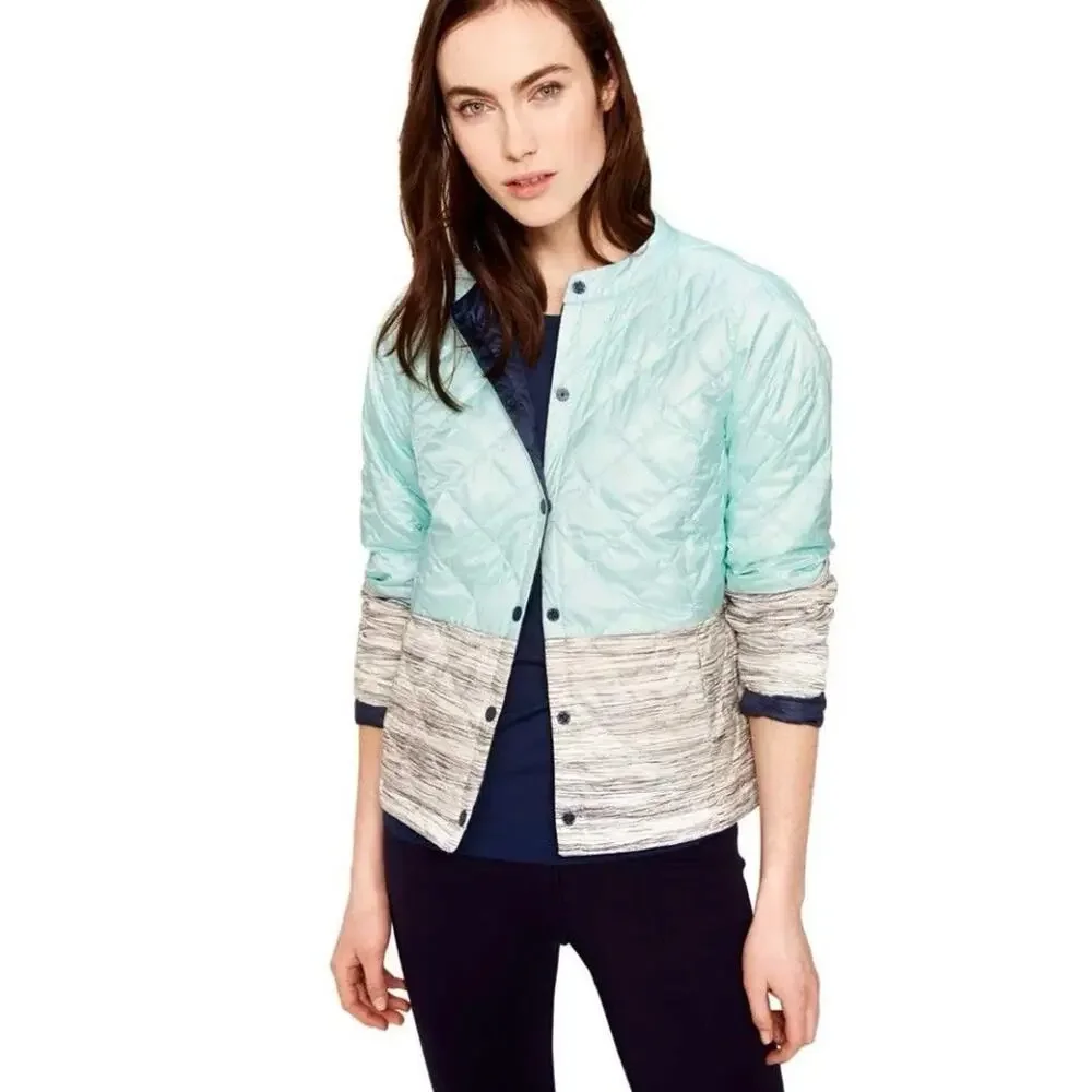 Lole Kora Reversible Down Jacket Mint black white / Solid Blue Size Large